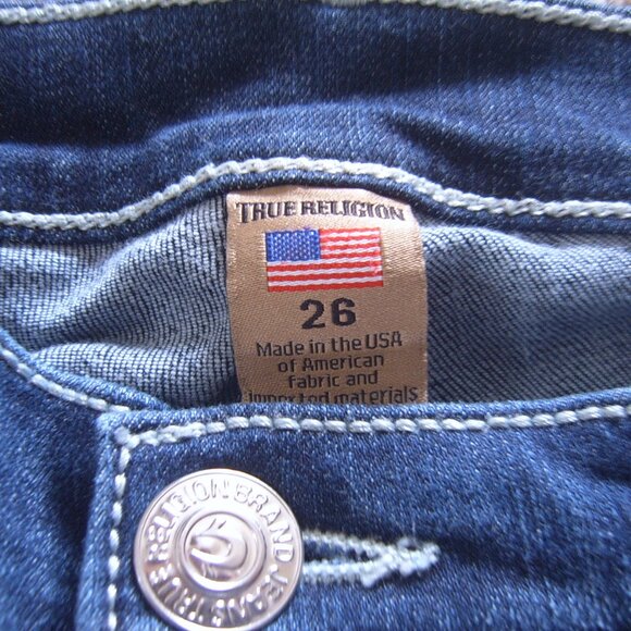 Like New Excellent Condition True Religion Women Jeans sz 27 Made in USA - Picture 4 of 4